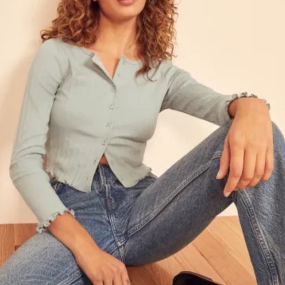 Reformation Tammy Pointelle Top